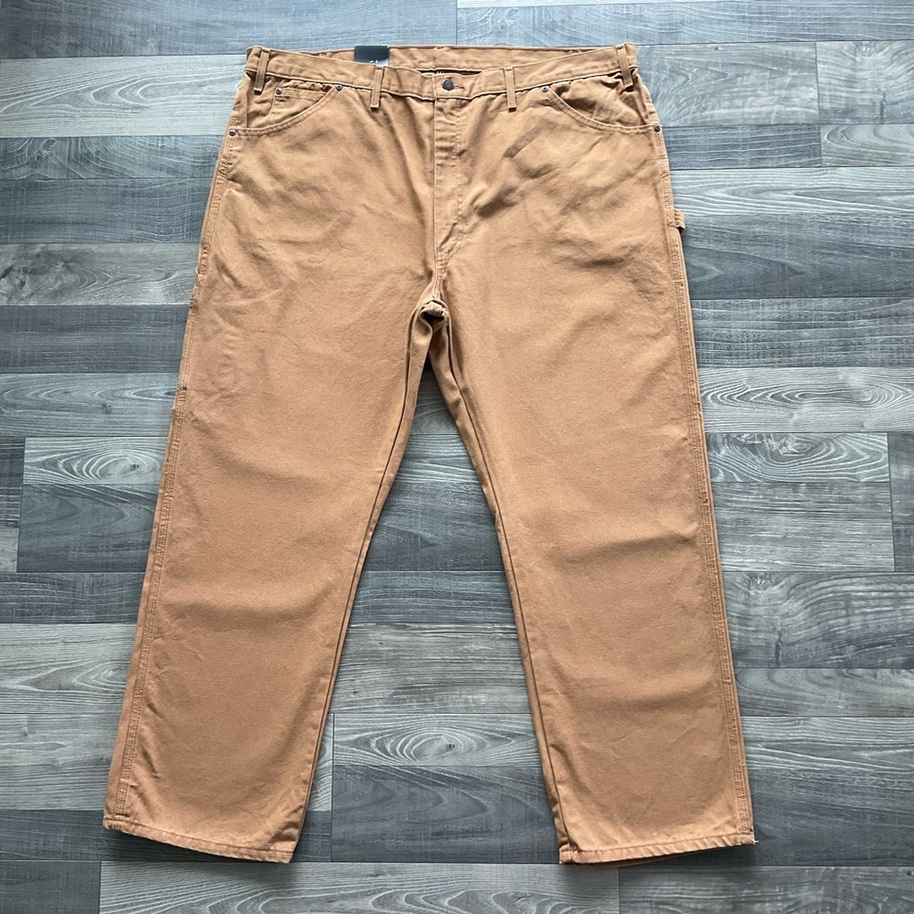 44x30 NWT Dickies Relaxed Fit Duck Carpenter Pants Men’s Brown Straight 1939RBD